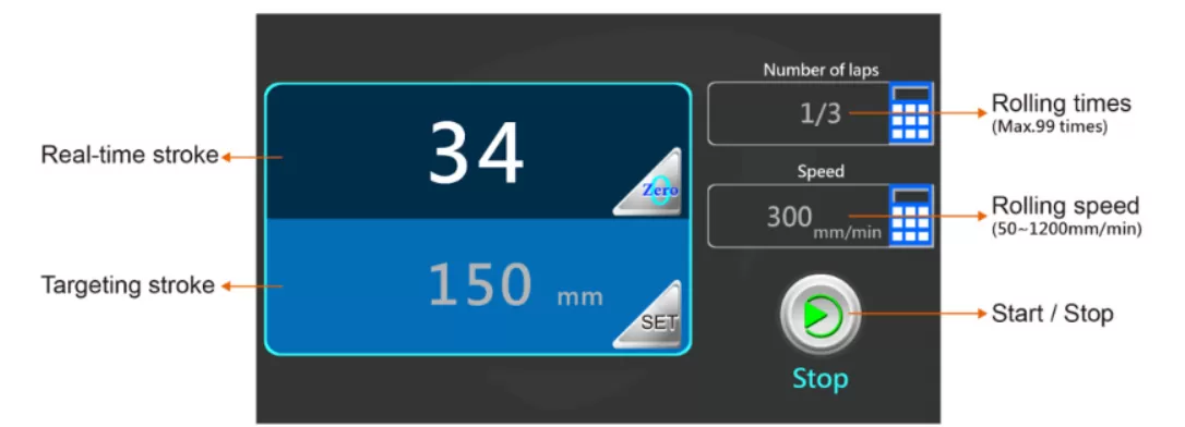 Con lăn động cơ để kiểm tra băng dính nhạy áp suất